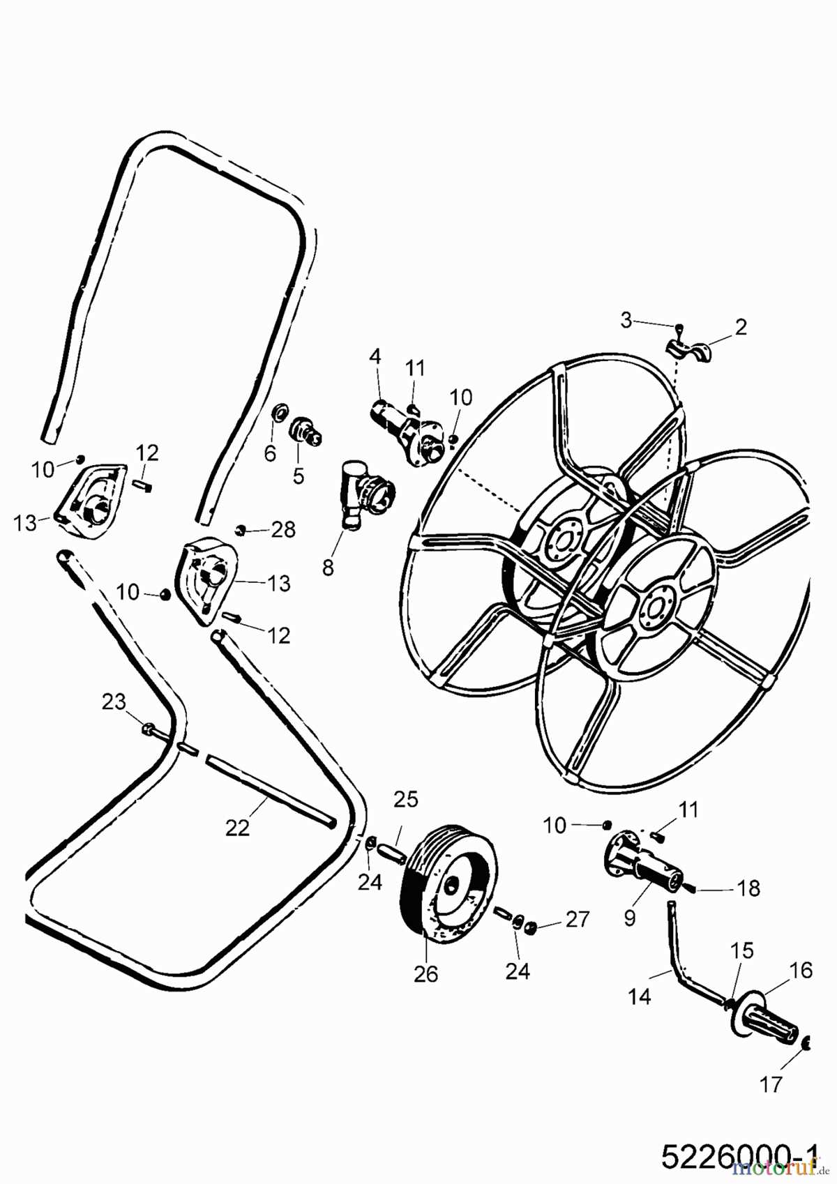 suncast hose reel parts diagram