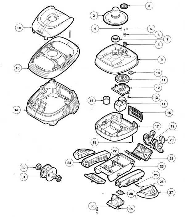 the pool cleaner parts diagram