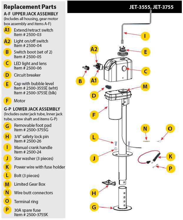 trailer jack parts diagram