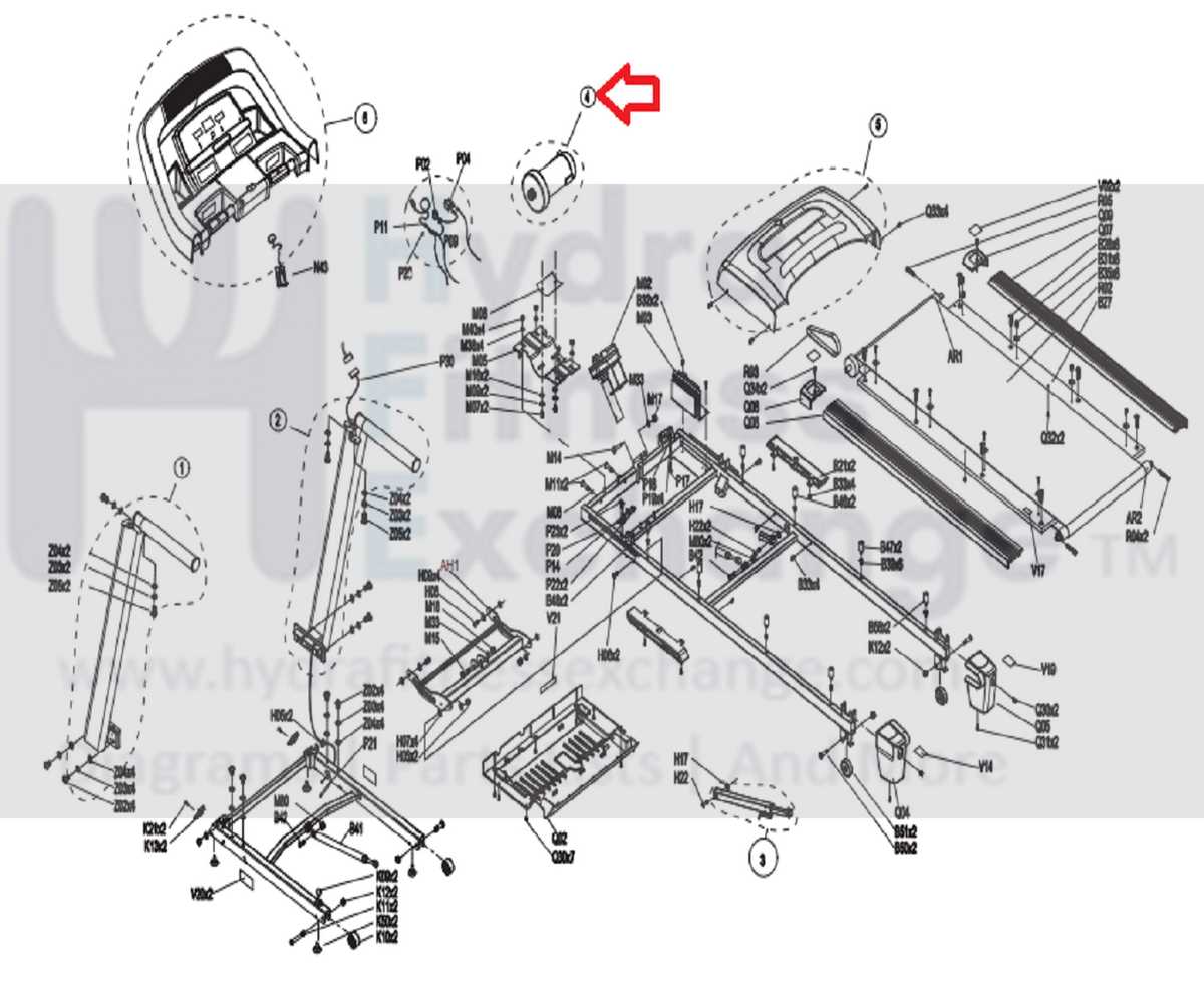 treadmill parts diagram