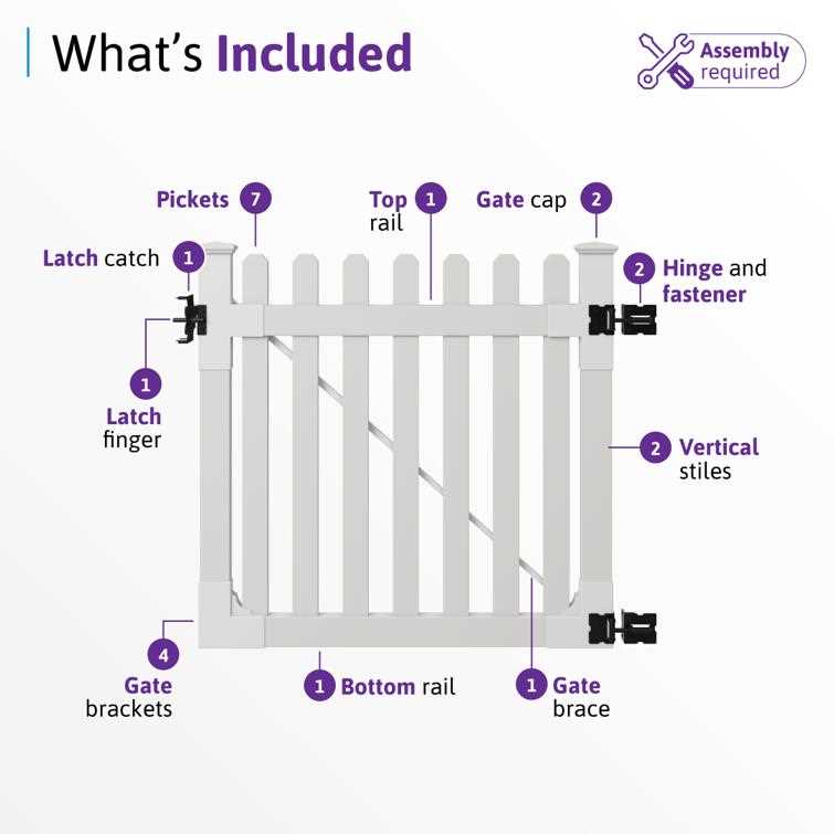 vinyl fence parts diagram