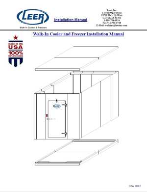 walk in cooler parts diagram