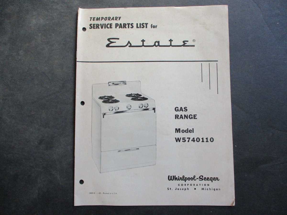 whirlpool gas range parts diagram