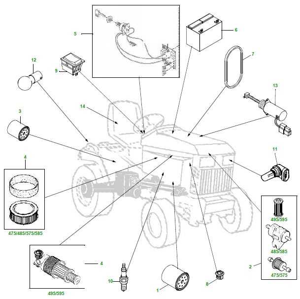 john deere x324 parts diagram