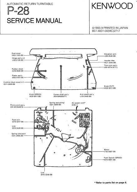 turntable parts diagram