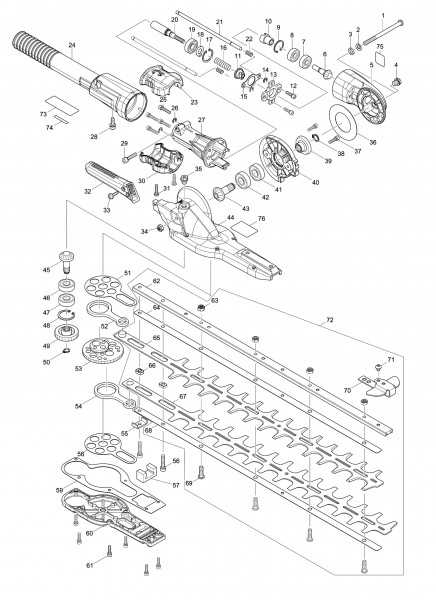 echo hedge trimmer parts diagram
