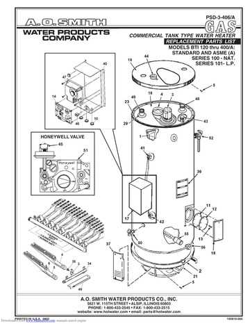 ao smith water softener parts diagram