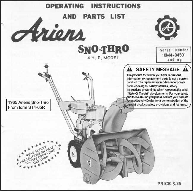 ariens snow blower parts diagram ariens snow blower parts diagram