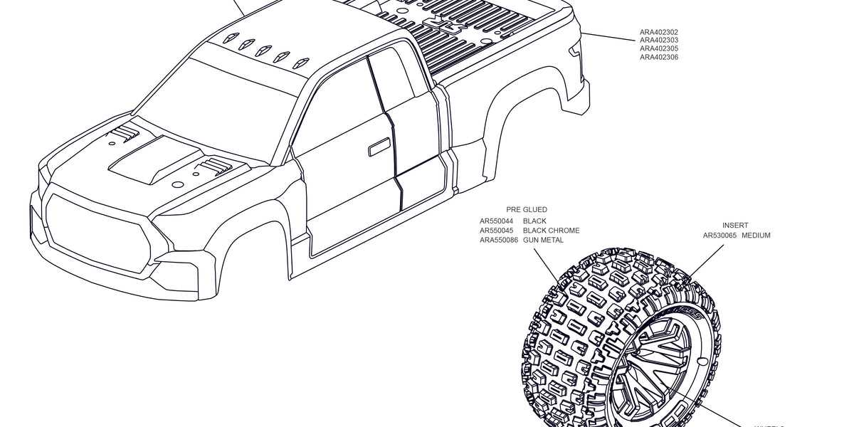 arrma granite parts diagram