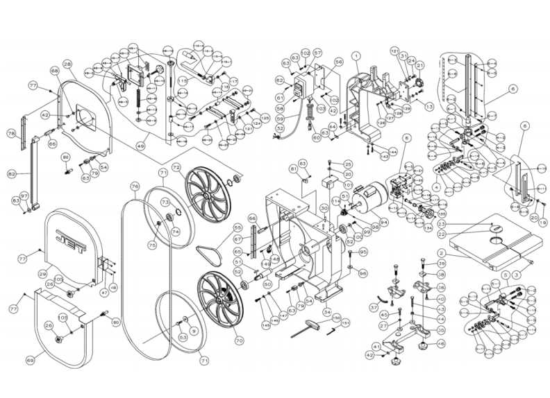 band saw parts diagram