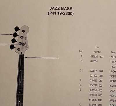bass guitar parts diagram