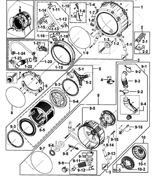 samsung wf45r6100ac parts diagram