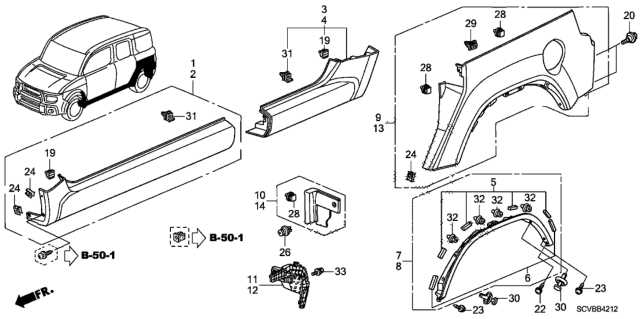 honda element parts diagram