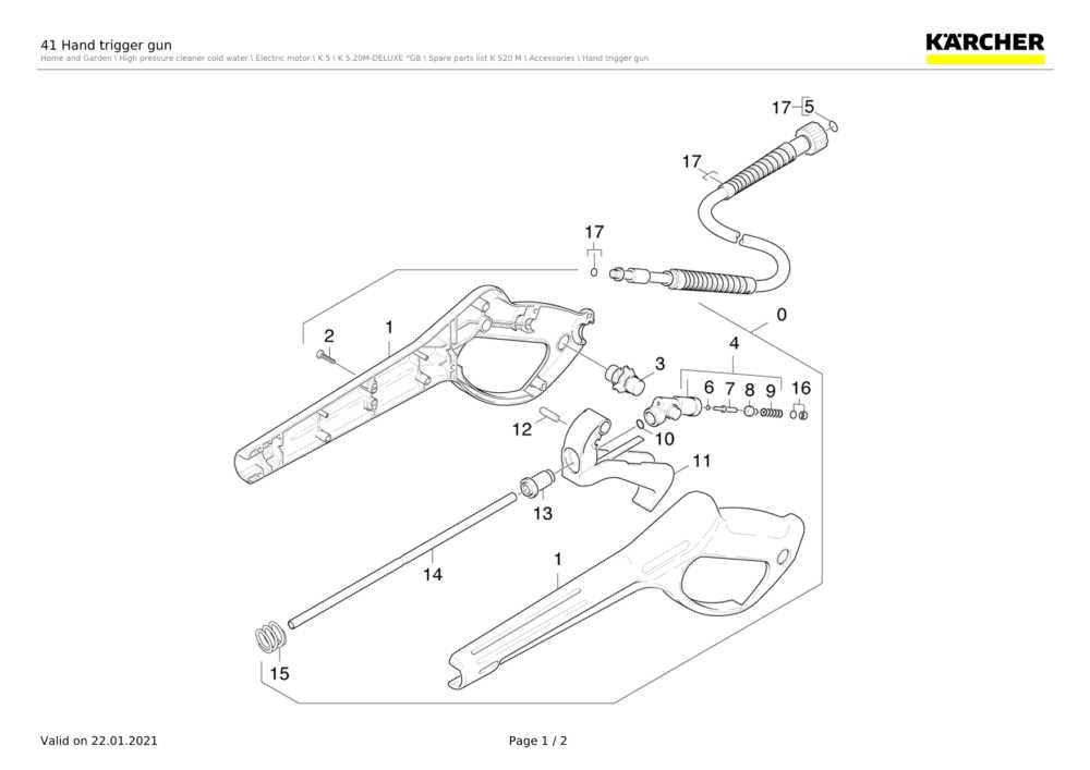 trigger pressure washer gun parts diagram