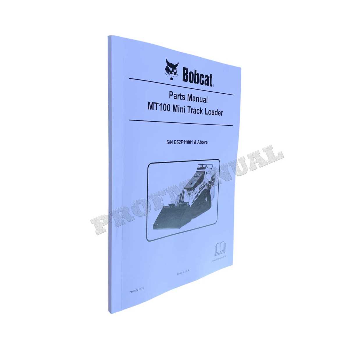 bobcat mt100 parts diagram