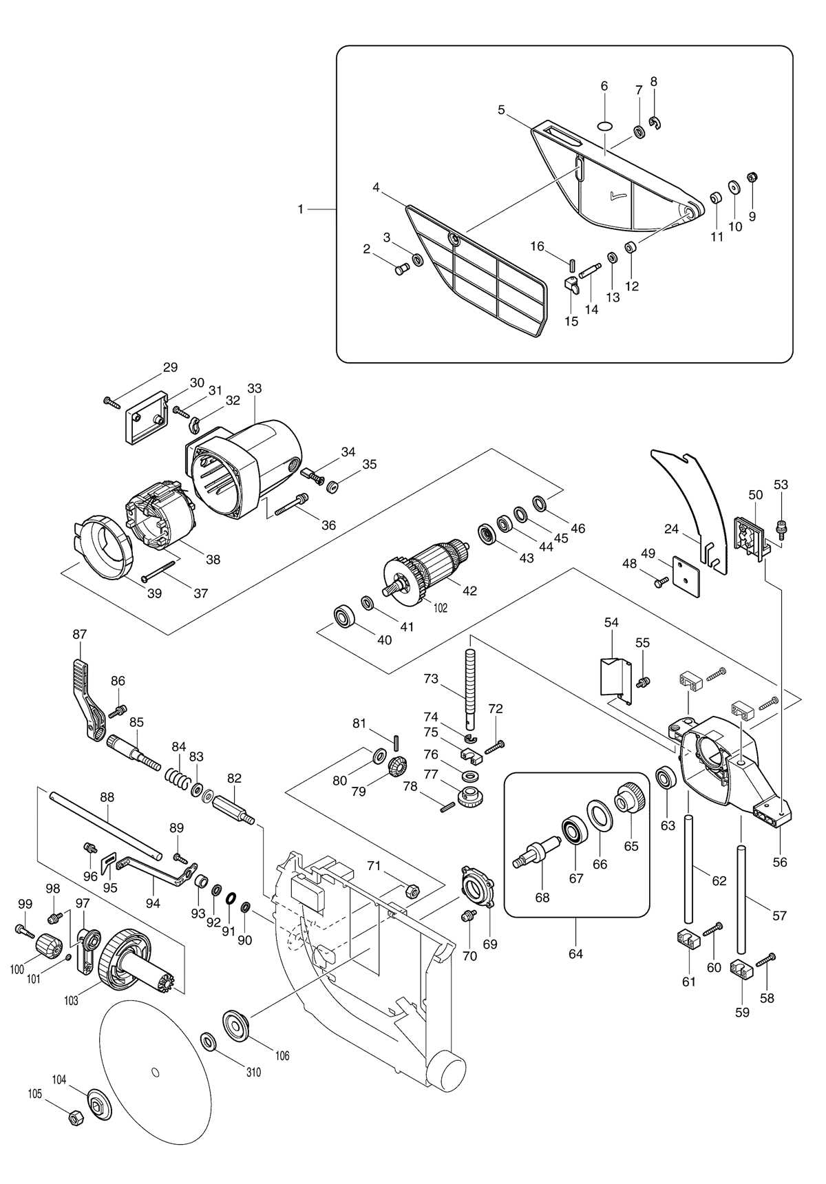bosch table saw parts diagram