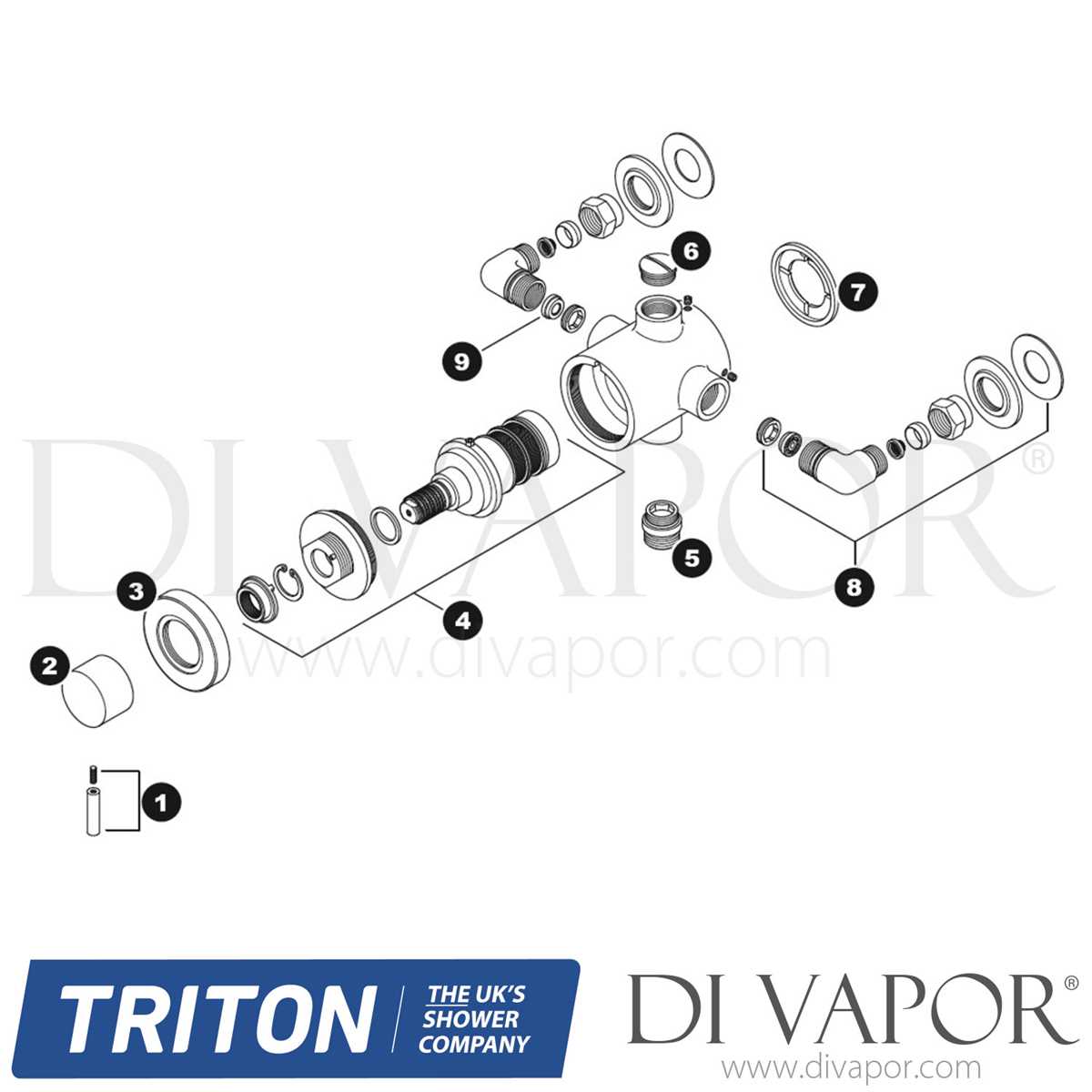 shower faucet parts diagram