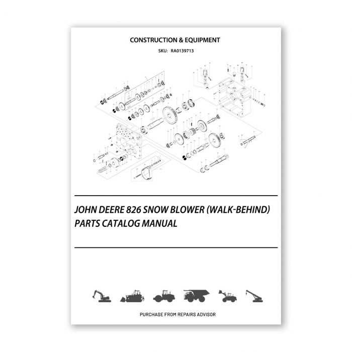 john deere 826 snowblower parts diagram