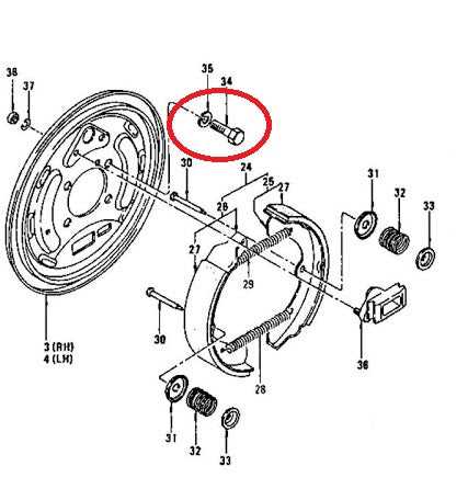 brake drum parts diagram