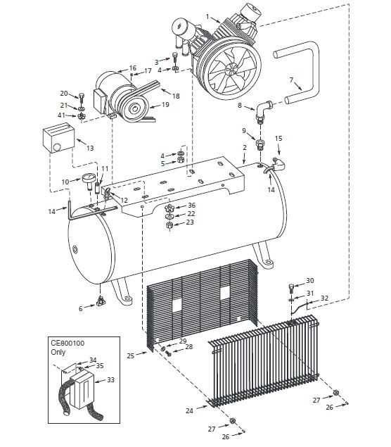 campbell hausfeld air compressor parts diagram