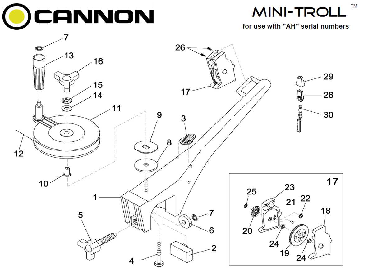 cannon downrigger parts diagram