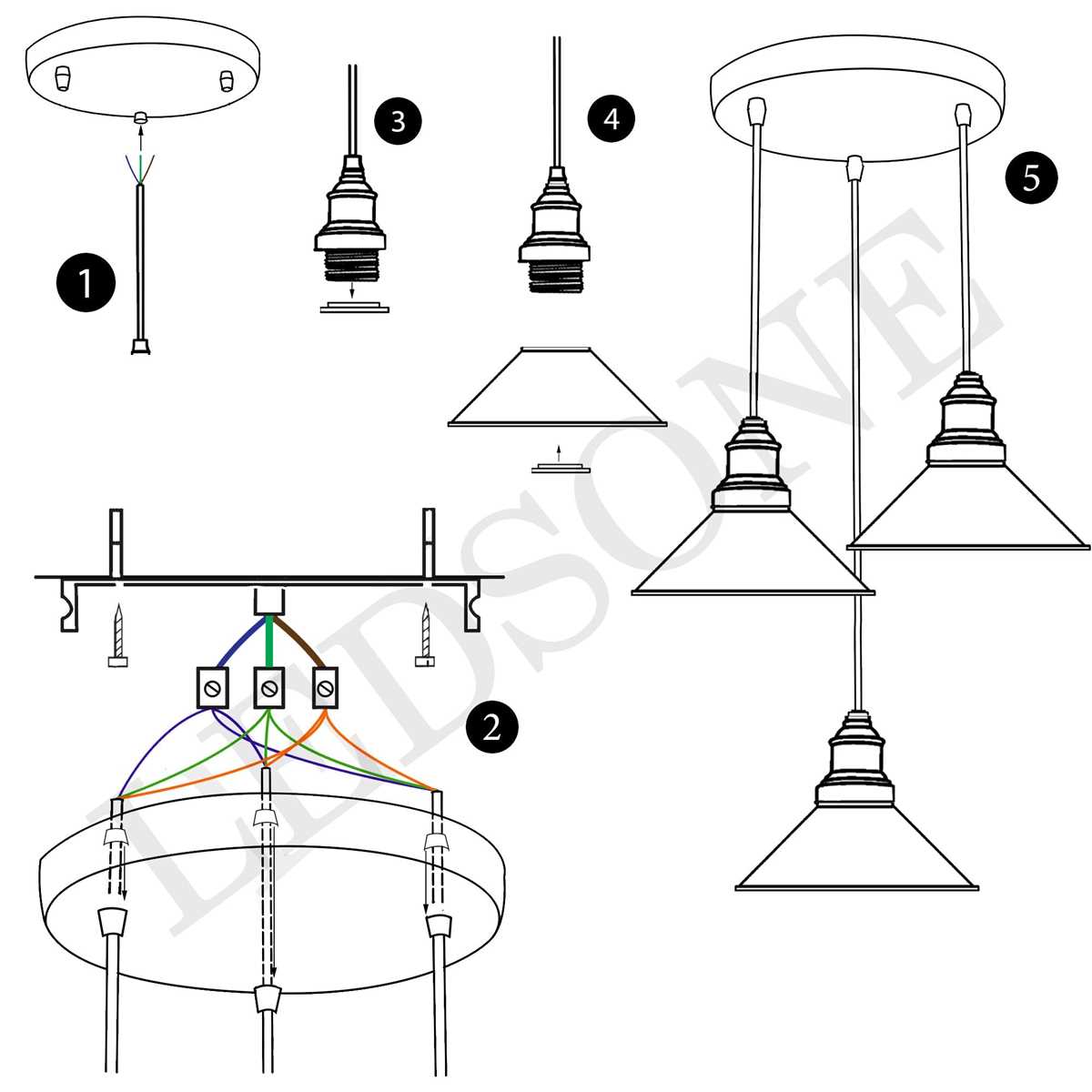 ceiling light light fixture parts diagram