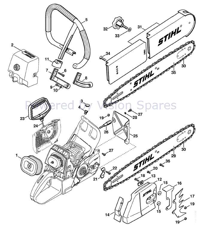 chainsaw parts diagram