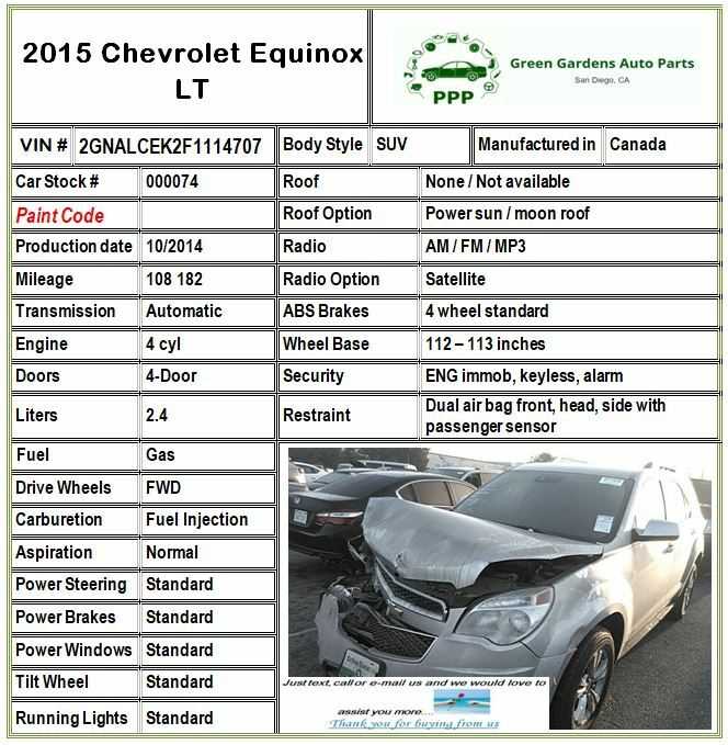chevy equinox body parts diagram