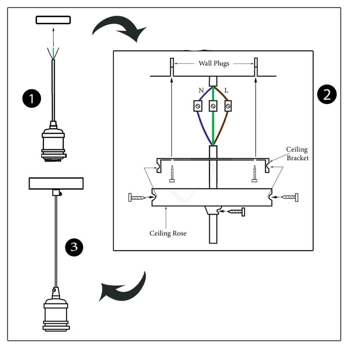 ceiling light light fixture parts diagram