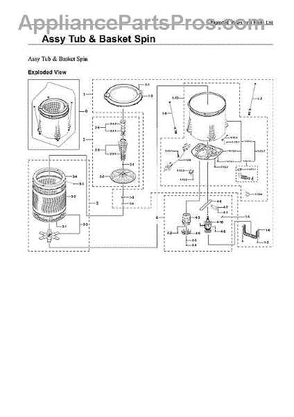 clothes washer parts diagram
