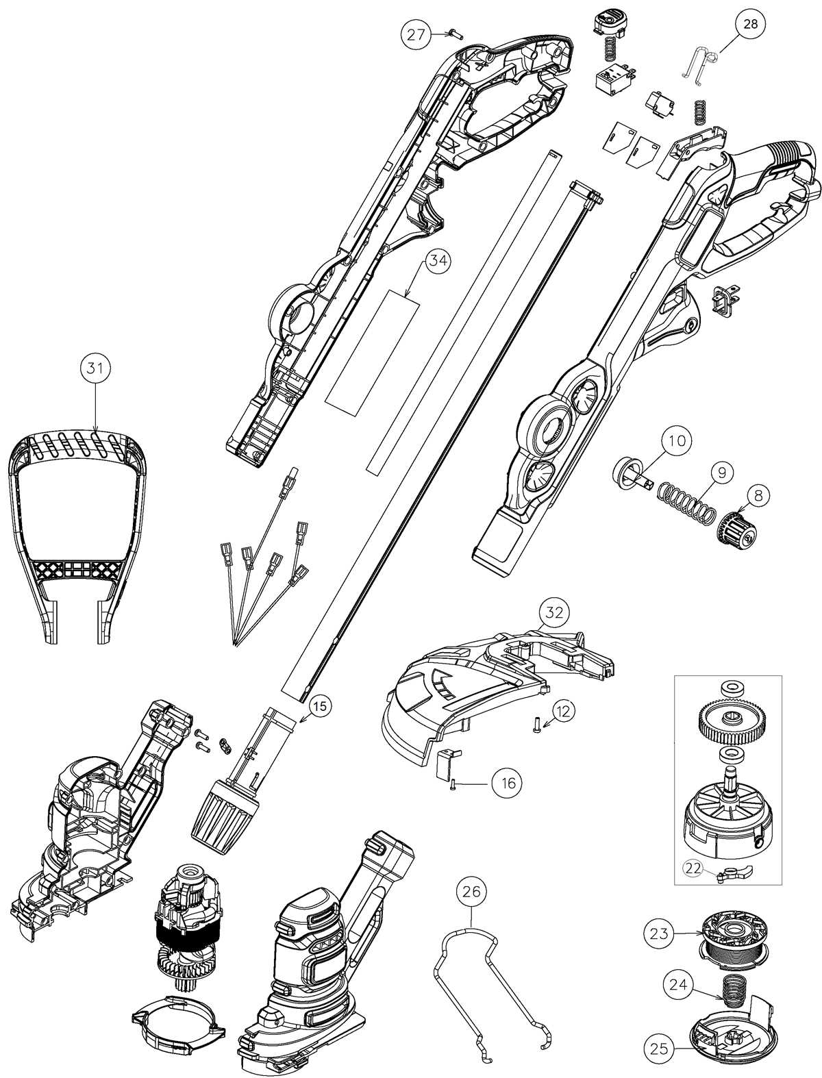 craftsman weed eater parts diagram