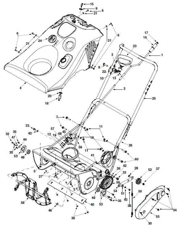 cub cadet snowblower parts diagram