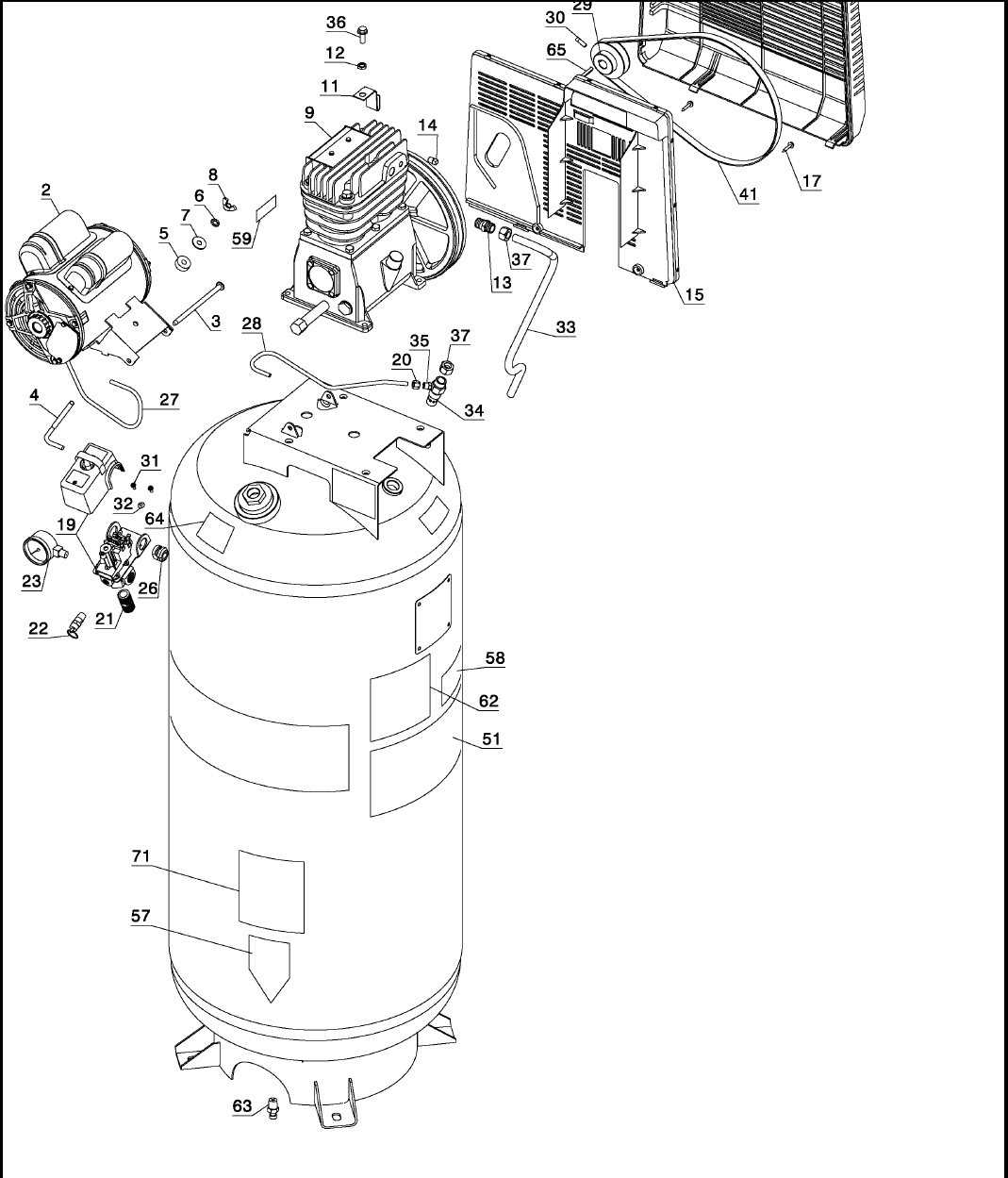 porter cable air compressor parts diagram porter cable air compressor parts diagram