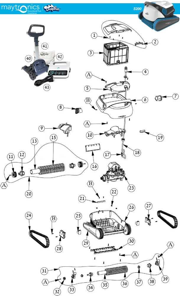 dolphin pool cleaner parts diagram