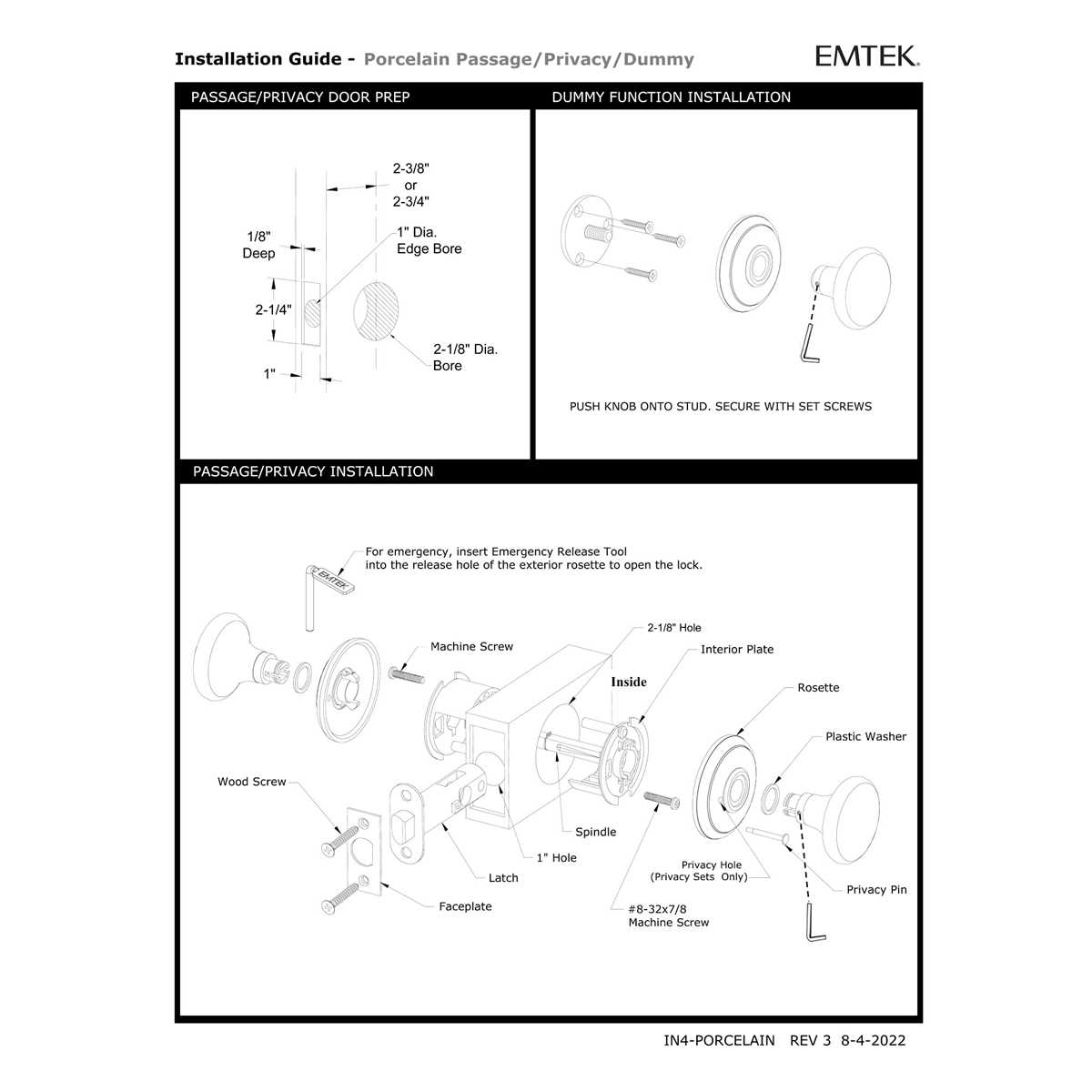door knob parts diagram