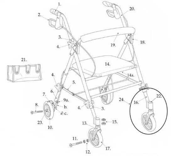 drive wheelchair parts diagram drive wheelchair parts diagram