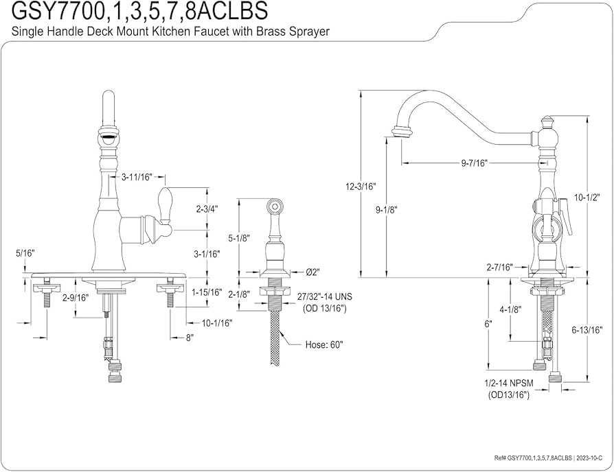 older american standard kitchen faucet parts diagram