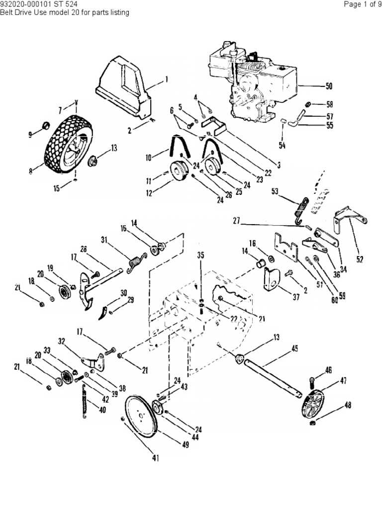 snowblower parts diagram