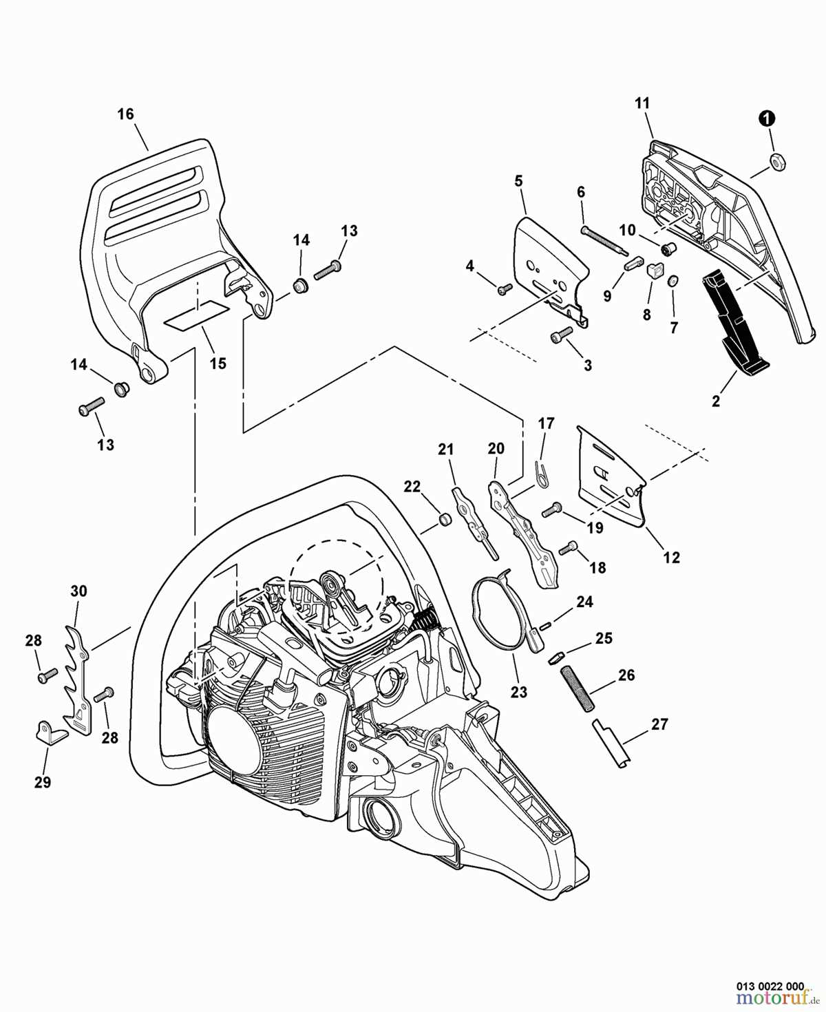echo chainsaw parts diagram