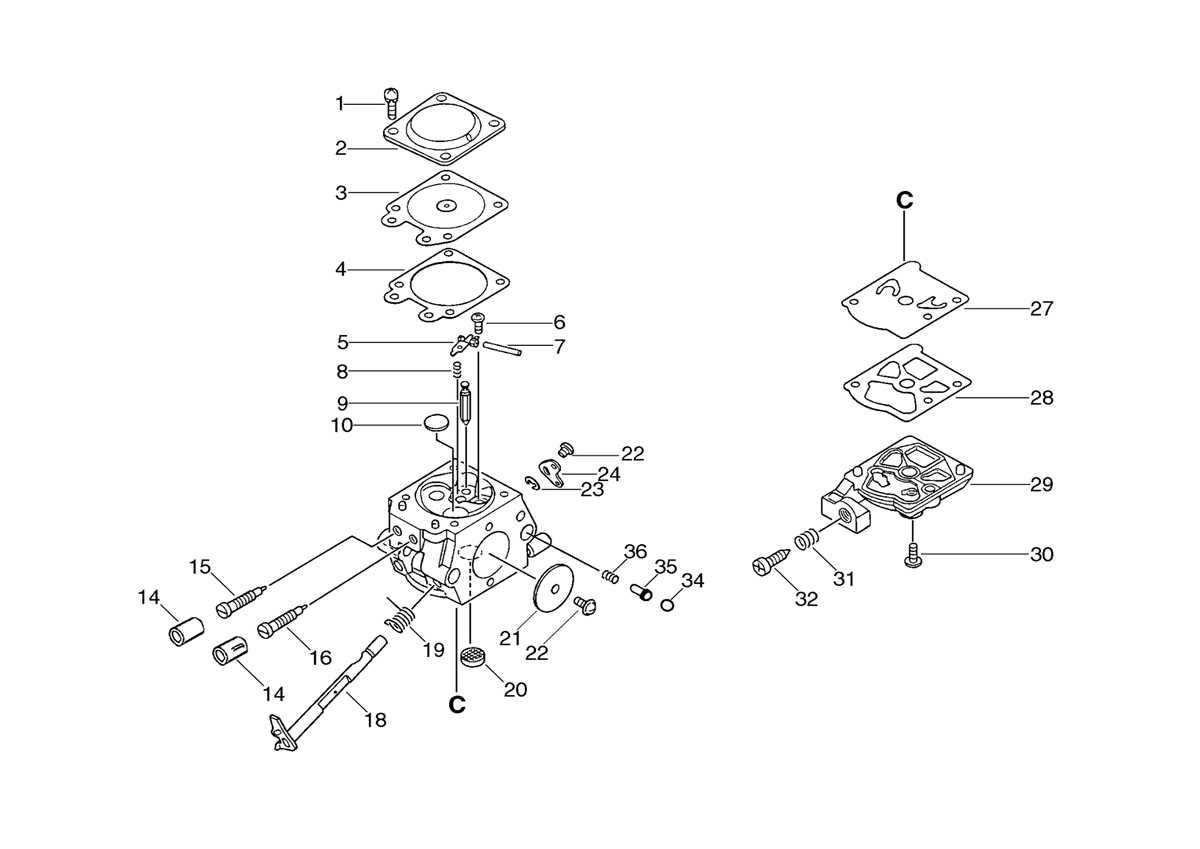 echo chainsaw parts diagram