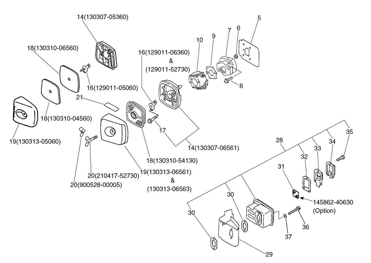 echo hedge trimmer parts diagram
