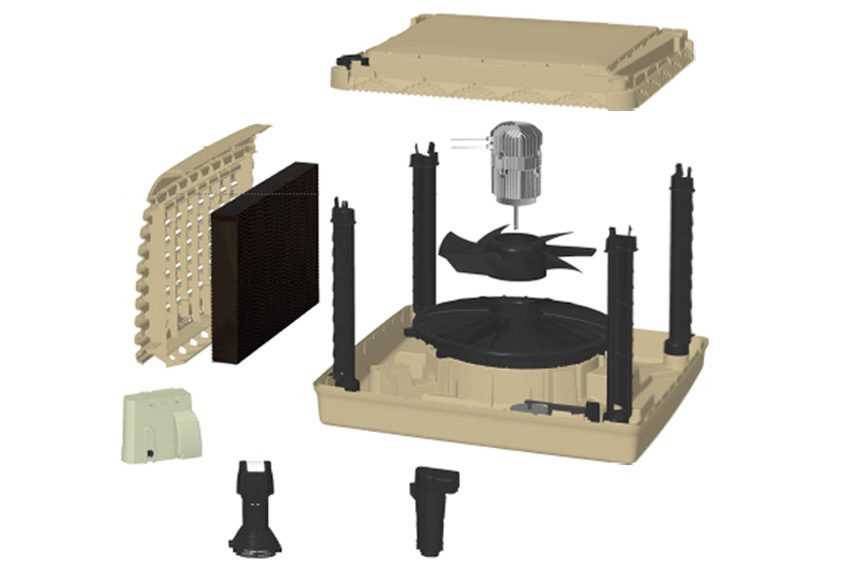 evaporative cooler parts diagram