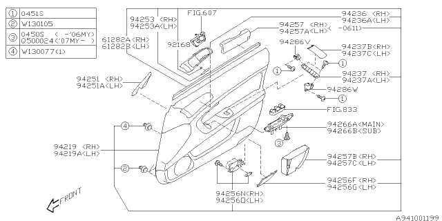 subaru outback parts diagram