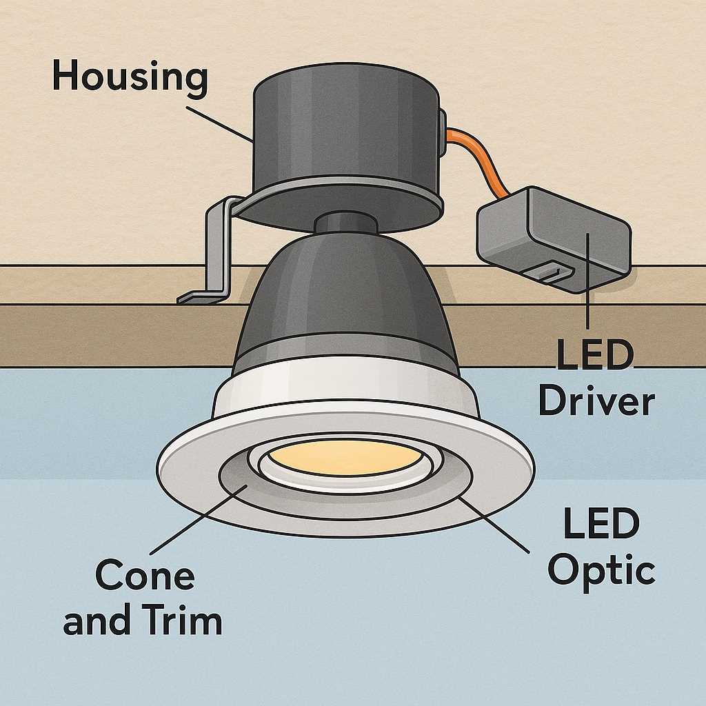 ceiling light light fixture parts diagram