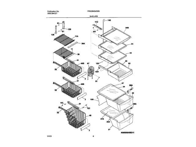 frigidaire refrigerator parts diagram