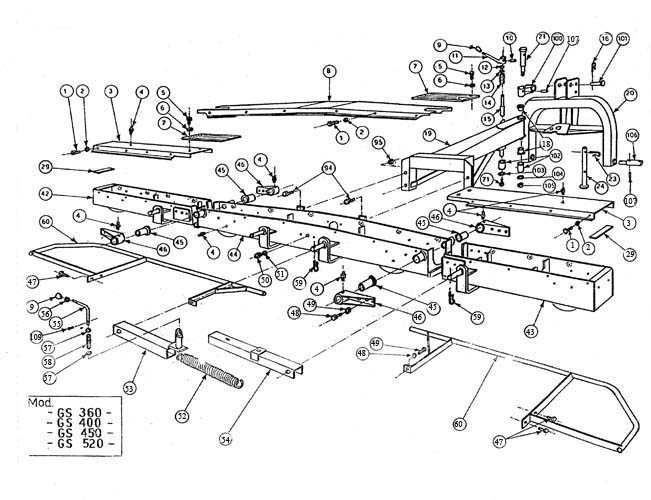kuhn 5001 tedder parts diagram