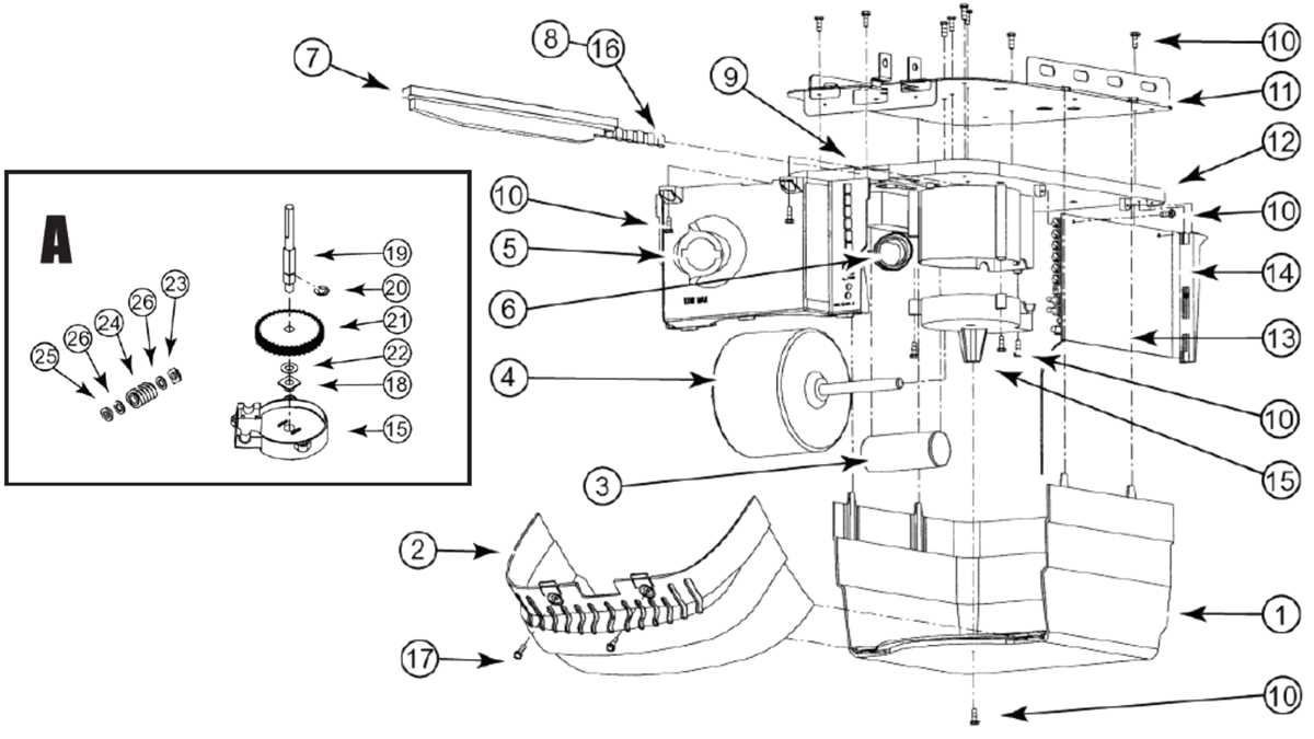 garage door opener diagram parts