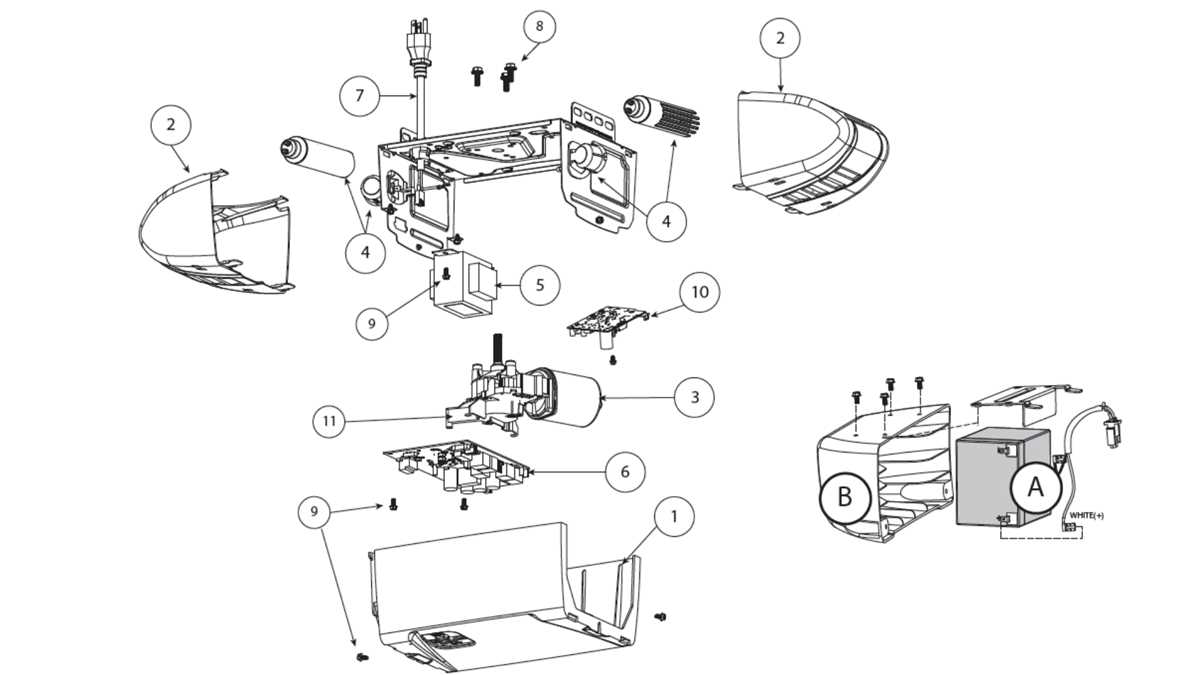 garage door diagram parts