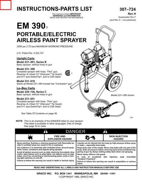 graco 390 parts diagram graco 390 parts diagram