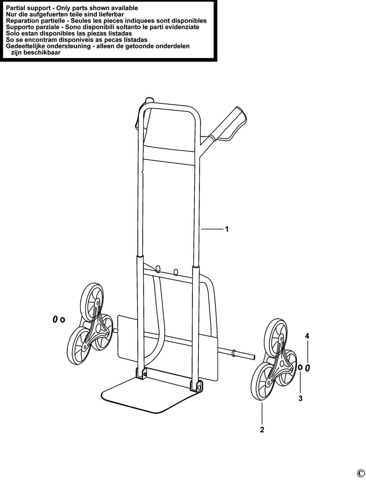 hand truck parts diagram